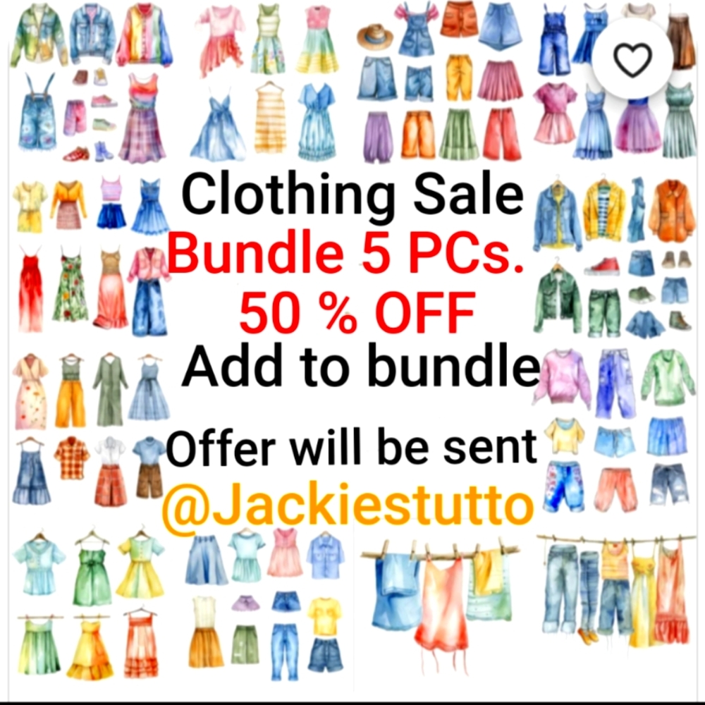 CLOTHING SALE 50% OFF BUNDLES OF 5 Pre-loved